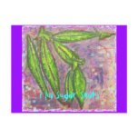 i luv sugar snaps postcard