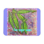 i luv sugar snaps rectangular magnet
