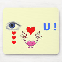 I LUV U FACE! Mouse pad mousepads by zazzitup I LUV U FACE! Mouse pad mousepads