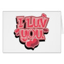 I Luv You Cards card