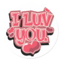 I Luv You stickers by valentinesgifts I Luv You stickers