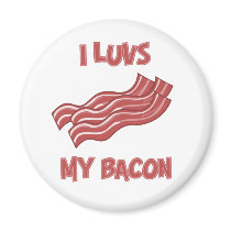 I Luvs Bacon Fridge Magnets