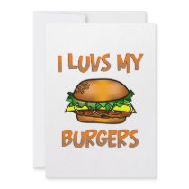 I Luvs Burgers Personalized Announcement