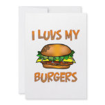I Luvs Burgers Personalized Announcement