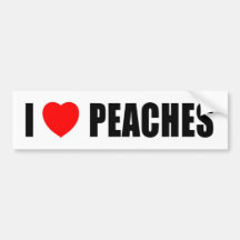 I Lvoe Peaches Bumper Stickers