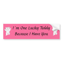 I´m Lucky Teddy bumper stickers