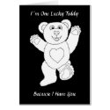 I�m One Lucky Teddy card