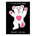 I�m One Lucky Teddy (pink) print