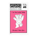 I�m One Lucky Teddy stamp