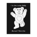 I�m One Lucky Teddy postcard