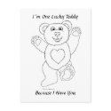 I�m One Lucky Teddy postcard