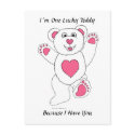 I�m One Lucky Teddy postcard