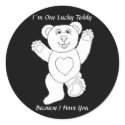 I�m One Lucky Teddy sticker