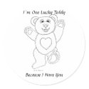 I�m One Lucky Teddy sticker