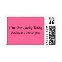 I�m One Lucky Teddy (txt) stamp