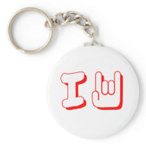I \m/ Rock - Emo, Rocker, Alternative, Music Key Chain