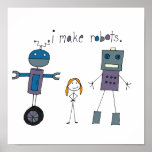 I Make Robots (girl) Print