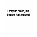 I may be broke, but I'm not flat chested t-shirts