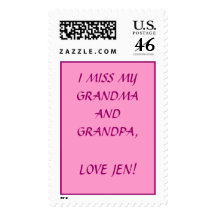 I MISS MY GRANDMA AND GRANDPA,                 ... STAMP