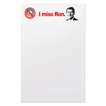 I MISS RON stationery by antiobama I MISS RON stationery