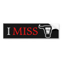 I MISS W Texas Style Bumper Sticker autoaufkleber