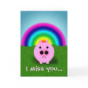 I miss you... card