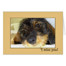 I miss you card