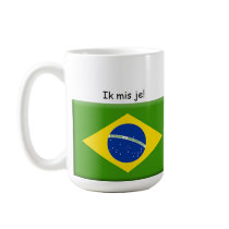 I miss you Holland Brazil mugs by feribeiro I miss you Holland Brazil mugs