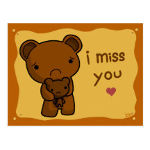 I Miss You Postcard