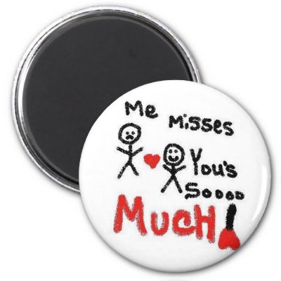 I Miss You So Much Cartoon Refrigerator Magnets by Autumn_Snake_Skye