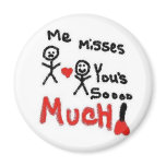 I Miss You So Much Cartoon magnets