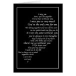 I Miss You  Text, too,  in Half of Heart Greeting Card