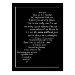 I Miss You  Text, too,  in Half of Heart Postcards