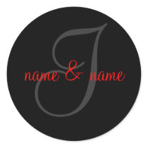 I monogram label stickers