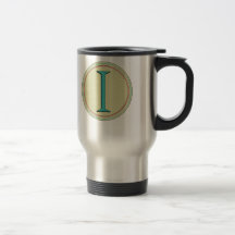 I MONOGRAM LETTER MUGS