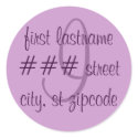 "I" monogram return address label - personalize stickers by rubymonkey "I" monogram return address label - personalize stickers