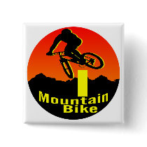 I Mountain Bike Pinback Button