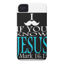 I Mustache if You Know Jesus iPhone 4 Cases