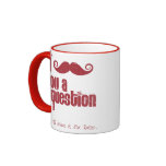 I mustache you a question (distressed) mugs