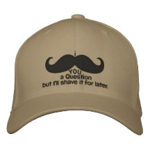 i mustache you a question embroidered hat