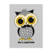 I mustache you a question owl
