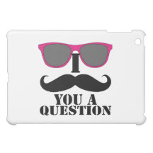 I MUSTACHE YOU A QUESTION PINK SUNGLASSES CASE FOR THE iPad MINI