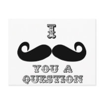 I Mustache You a Question Postcard