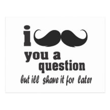 i mustache you a question postcards