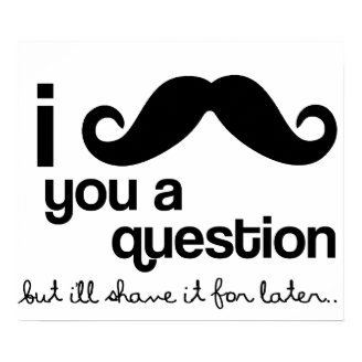 i mustache you a question poster