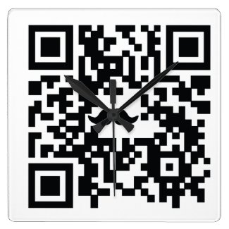 I Mustache You A Question QR Code Geek Wall Clock