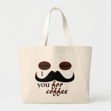 I mustache you for coffee bag