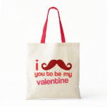 i mustache you to be my valentine bag