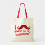 i mustache you to be my valentine bag