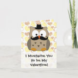 I Mustache You to be My Valentine Greeting Card